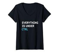 Mujer Gerente de proyectos de TI, Líder del Equipo de Software, Programación Divertida Camiseta Cuello V