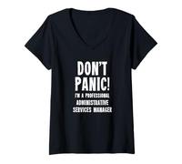 Mujer Gerente de Servicios Administrativos Camiseta Cuello V