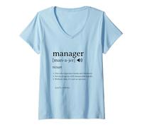 Mujer Gerente Definición Divertido Liderazgo Oficina Humor Camiseta Cuello V