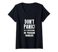 Mujer Gerente del Programa de recursos Humanos Camiseta Cuello V