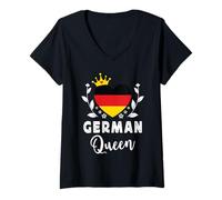 Mujer German Queen Germany Flag Proud German Woman Camiseta Cuello V