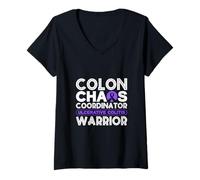 Mujer Gestor del caos intestinal - Colitis Krieger Camiseta Cuello V