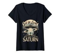 Mujer Get In Loser iba a Explorar Saturno Camiseta Cuello V