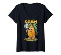 Mujer Get Your Corn on The COB servation Camiseta Cuello V