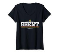 Mujer Ghent Belgium Camiseta Cuello V