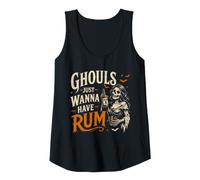 Mujer Ghouls Just Wanna Have Ron Funny Beber Halloween Camiseta sin Mangas