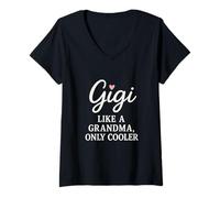 Mujer Gigi Like A Grandma Only Cooler Regalo Abuela Día Madre Camiseta Cuello V