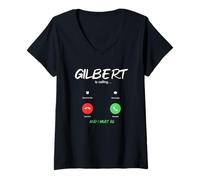 Mujer Gilbert está Llamando y Debo IR a Arizona de Viaje Camiseta Cuello V
