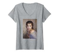 Mujer Gillian Anderson Los Archivos X Dana Scully por Michael Grecco Camiseta Cuello V