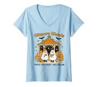 Mujer Gilmore Ghouls Ghosts Where You Haunt I Will Follow Design Camiseta Cuello V