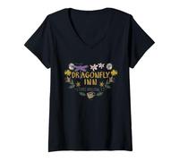 Mujer Gilmore Girls Dragon Fly Inn Chalk Floral Heart Camiseta Cuello V