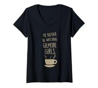 Mujer Gilmore Girls I'D Rather Be Watching Gilmore Girls Camiseta Cuello V