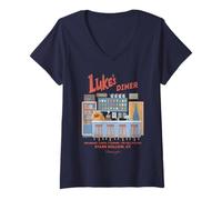 Mujer Gilmore Girls Inside Luke's Diner Camiseta Cuello V