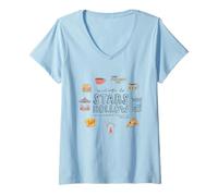 Mujer Gilmore Girls Welcome to Stars Hollow Icons Camiseta Cuello V