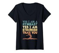 Mujer Gimnasia Sí Soy Gimnasta Sí Soy Más Fuerte Que Tú Camiseta Cuello V