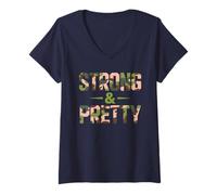 Mujer Gimnasio Strong Pretty Wellness Yoga PTA Enfermera Especialista PT Camiseta Cuello V