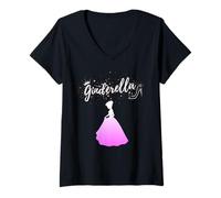 Mujer Ginderella Gin Despedida de Soltera para niña, con Texto en alemán Camiseta Cuello V