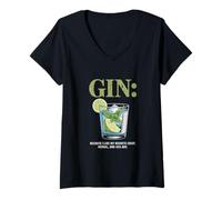 Mujer Ginebra Gin Because I Like My Regrets Crisp Herbal 43% Camiseta Cuello V