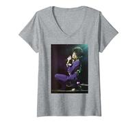 Mujer Gira británica de Prince Act II Purple Rain Live 1993 Camiseta Cuello V