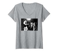 Mujer Gira de The Clash I Fighted The Law White Riot Camiseta Cuello V