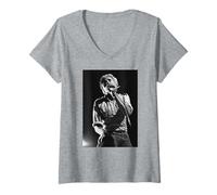 Mujer Gira del álbum The Who It's Hard de Roger Daltrey 1982 Camiseta Cuello V