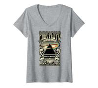 Mujer Gira El Lado Oscuro de la Luna de 1973 de Pink Floyd. Camiseta Cuello V