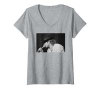 Mujer Gira Invisible Touch de Phil Collins de Genesis Live en Atlanta, EE. UU. Camiseta Cuello V