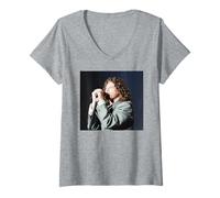 Mujer Gira Mundial de INXS Live X Factor Michael Hutchence 1990 Camiseta Cuello V