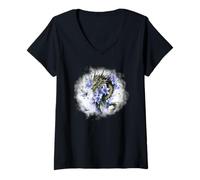 Mujer Girl Who Loves Dragons Purple Dragon Flower Butterfly Floral Camiseta Cuello V