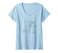 Mujer Girl with Golden Retriever, Cute Golden Retriever Camiseta Cuello V