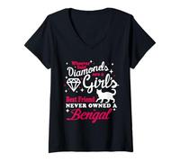 Mujer Girl'S Best Friend Never Owned A Bengal Cat Funny Kitten Camiseta Cuello V