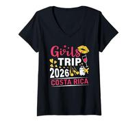 Mujer Girls Trip 2026 Costa Rica Travel Group Costa Rica Vacay Camiseta Cuello V