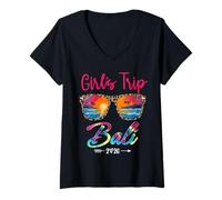Mujer Girls Trip Bali 2026 Girls Weekend Summer Vacation Party Camiseta Cuello V