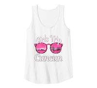 Mujer Girls Trip Cancún México Bachelorette Mujeres Viaje Camiseta sin Mangas
