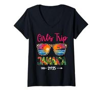 Mujer Girls Trip Jamaica 2025 Girls Weekend Summer Vacation Party Camiseta Cuello V