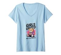 Mujer Girls United Hace Que Hoy Sea un Oso increíble y Lindo Camiseta Cuello V