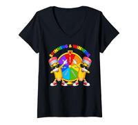Mujer Giro de Rueda de Cuarto Grado de Cuarto Grado GANA Divertido Regreso a Clases Camiseta Cuello V