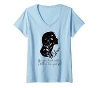 Mujer Give Me a Hand Necklace and Tell Me I'm a Good Girl Smutt Camiseta Cuello V