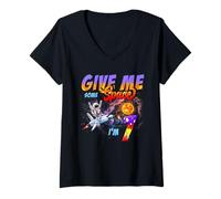 Mujer Give Me Some Spaces I'm 7 Year Old Astronauta 7th Birthday Camiseta Cuello V