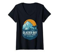 Mujer Glacier National Park Camisa Whale Glacier Scenic Camiseta Cuello V