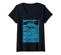 Mujer Glacier National Park Montana Camiseta Cuello V