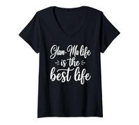 Mujer Glam-Ma Life is The Best Life For Cute Grandma Mothers Day Camiseta Cuello V