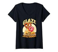 Mujer Glaze of Glory from Pretzel to Jelly Donut Camiseta Cuello V