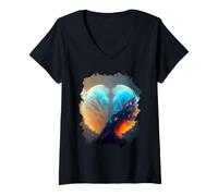 Mujer Globo de Nieve del Espacio Exterior el símbolo del Infinito Camiseta Cuello V