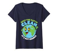 Mujer Globo Keep The Earth Clean It's Not Urano Fun Quote Planet Camiseta Cuello V