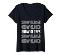 Mujer Globos de nieve Camiseta Cuello V