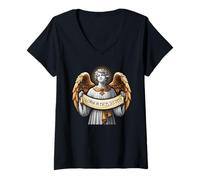 Mujer Gloria in Excelsis Deo Angel Christmas Carol Latin Catholic Camiseta Cuello V