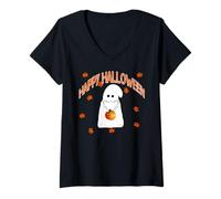 Mujer Gnom, diseño de Halloween Inspirado en Suecia, gnomo Halloween Camiseta Cuello V