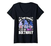 Mujer GNOME Graphic For Women Did You GNOME Its My 30th Birthday Camiseta Cuello V