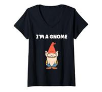 Mujer Gnomes funny Dwarf quote simple i'm a gnome Camiseta Cuello V